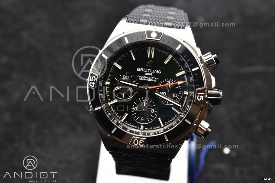 Robber Edition Green Chronomat BLSF On A7750 44mm Bracelet Best SS 1:1 B01 Dial 0325